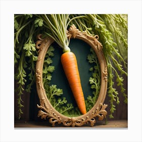 Carrot In A Frame 3 Canvas Print