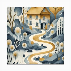 Winter House Canvas Print