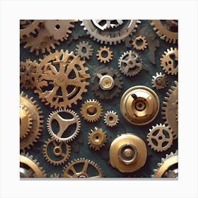 Clockwork Gears Background 1 Canvas Print