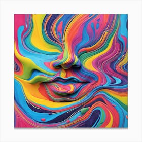 Colorful Face Painting Canvas Print