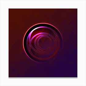 Geometric Neon Glyph on Jewel Tone Triangle Pattern 115 Canvas Print