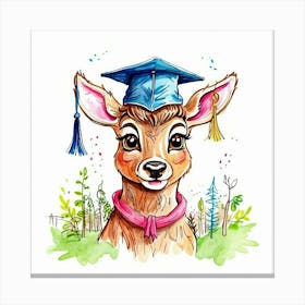 Graduation Deer 7 Canvas Print