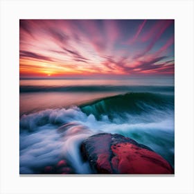 Sunset At The Beach Canvas Print