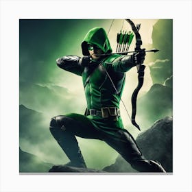 Green Arrow Canvas Print
