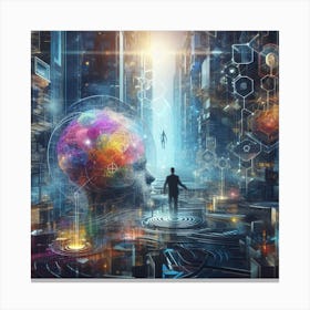 Futuristic Cityscape 17 Canvas Print