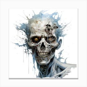 Zombie Skull Canvas Print