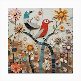 birds love Flower SS Style Di 7400 Canvas Print