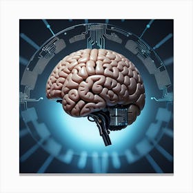 Artificial Intelligence Brain 13 Canvas Print