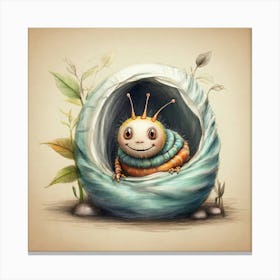 Little Bug In A Nest Canvas Print