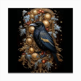 Christmas Crow Canvas Print