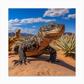 Lizard In The Desert Canvas Print