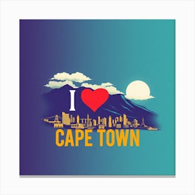 I Love Cape Town Canvas Print