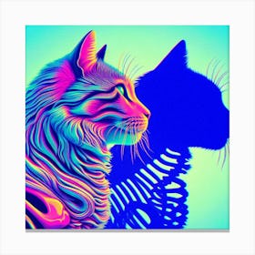 Psychedelic Cats 1 Canvas Print