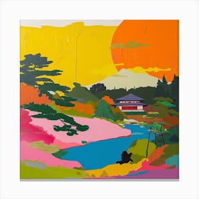 Colourful Gardens Ryoan Ji Garden Japan 8 Canvas Print