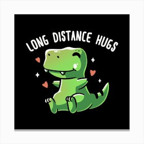 Long Distance Hugs Square Canvas Print