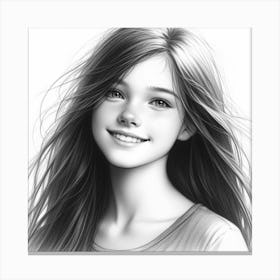 Portrait Of A Girl 4 Canvas Print