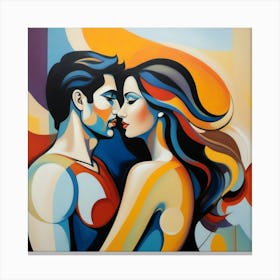Kissing Couple 1 Canvas Print
