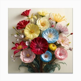 Paper Flowers Canvas Print