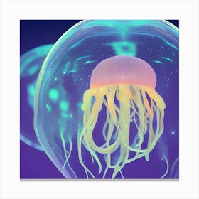 Jellyfish - Jellyfish Stock Videos & Royalty-Free Footage Canvas Print