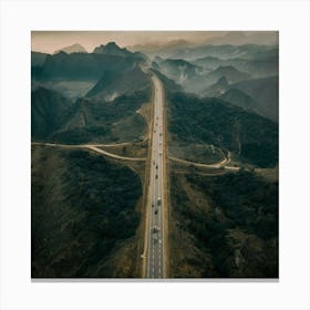 Misty Mountain Highway Canvas Print