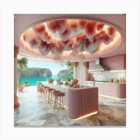 Pink Kitchen 1 Canvas Print