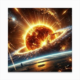 Solar Collapse Converted Canvas Print