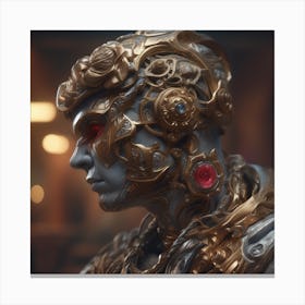 Portrait Of A Cyborg  Canvas Print