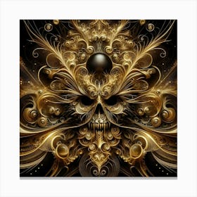 Gold Skull Canvas Print