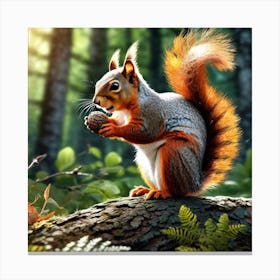 Squirrel In The Forest 404 Canvas Print