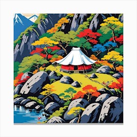 JAPANESE BUDDHIST RETREAT Canvas Print