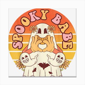 Groovy Spooky Babe Vibes Canvas Print