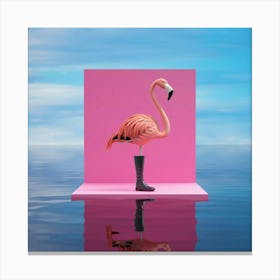 A 3d Render Of A Flamingo Wearing A Sing Ssnpt759sjib8mgt30 Hiw Bloc7pzpr7uh0cm Ckzeja Canvas Print