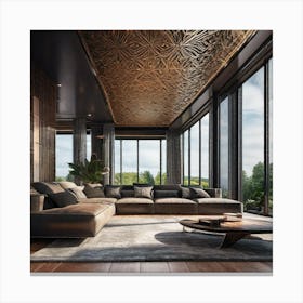 Modern Living Room 5 Canvas Print