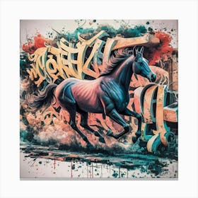 Graffiti Horse Canvas Print