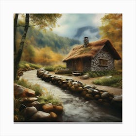 Cabin In The Woods 5 Canvas Print