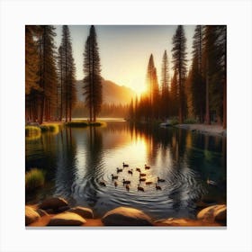 Sunrise In Yosemite Canvas Print