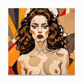 Nude Elegance: Isabella's Unveiled Beauty 1 Canvas Print