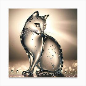 Water Cat 2 Canvas Print