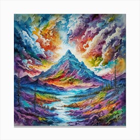 Rainbow Mountain 1 Canvas Print