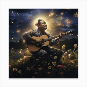 Man With A Guitar Canvas Print