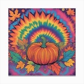 Tie Dye Autumn Canvas Print