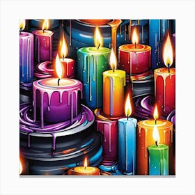 Colorful Candles 1 Canvas Print