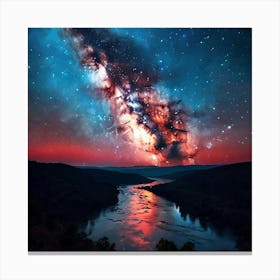 Milky Over River Canvas Print