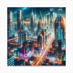 Futuristic Cityscape 5 Canvas Print