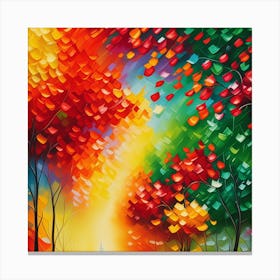 Autumn Forest Abstract Art Canvas Print