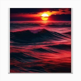 Sunset Over The Ocean 47 Canvas Print