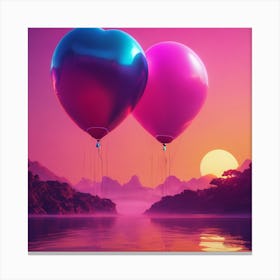 Heart Balloons Canvas Print