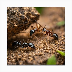 Ants On The Ground 9 Canvas Print
