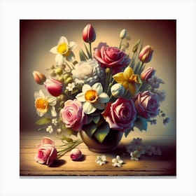 Flowers In A Vase 9 Canvas Print