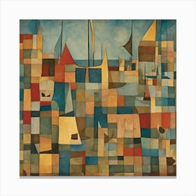A Rich Harbour, Paul Klee Abstract Living Room Hallway Art Print 1 Canvas Print